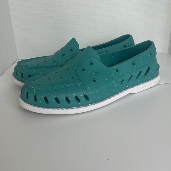 Sperry Men's Authentic Original Float Boat‎ Shoe, Teal Speckle, 13 ♣️ - Picture 3 of 8